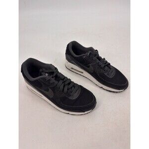 Nike Air Max 90 Leather Black White Womens Shoes Size 7.5 DC9445-001